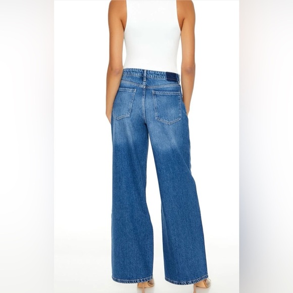 Forever 21 Medium Blue Baggy Jeans, Wide Leg, NWT, size 34 - Picture 3 of 14